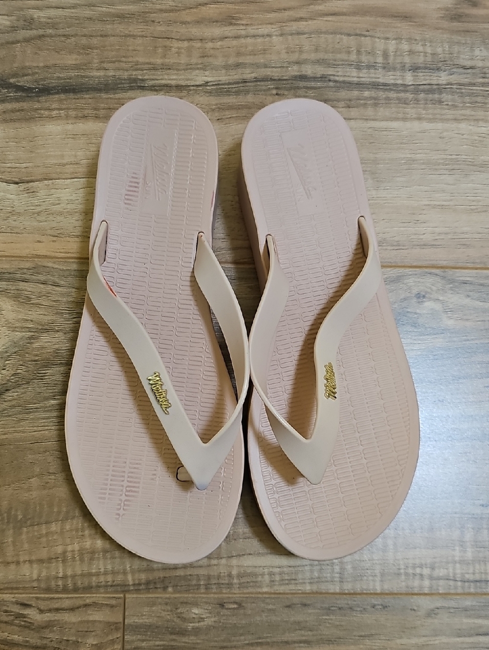 Melissa Sun Venice Platform Flip Flops / Sandals, pink, size US 8 - Picture 3 of 10
